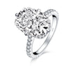 Cushion Cut Under Halo Silver Engagement Ring - jolics