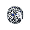 Daisy with Blue Center Stone 925 Sterling Silver Bead Charm - jolics