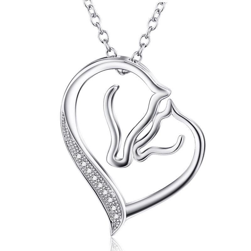 Designed Heart Shape Necklace- Mother's Gift - jolics