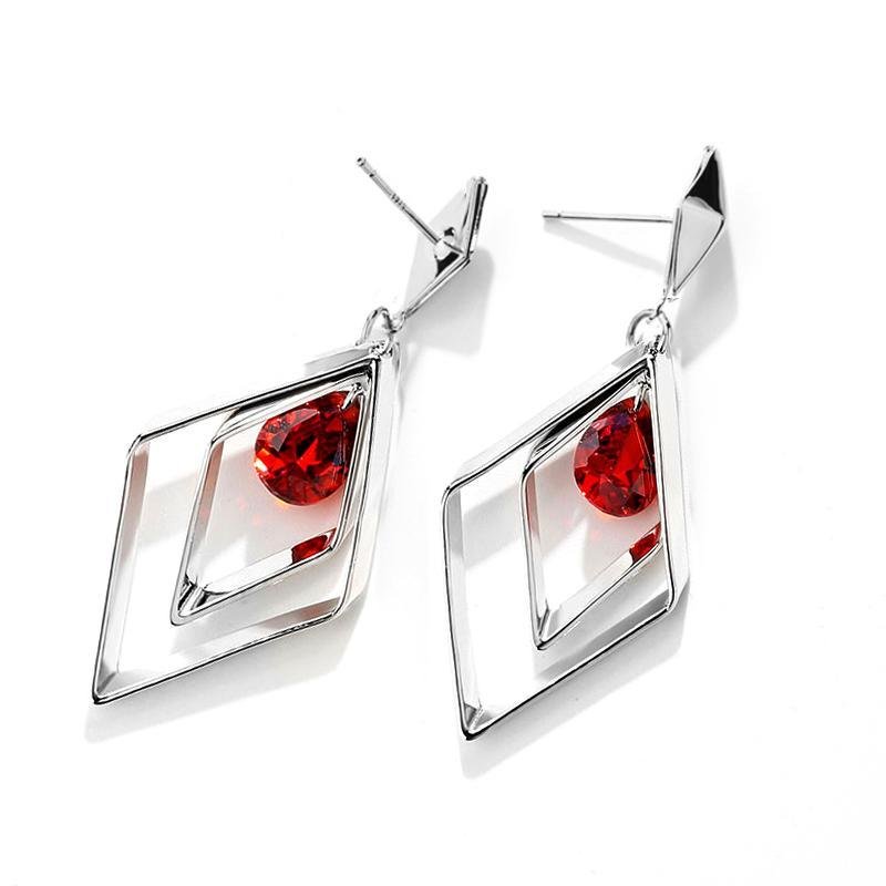 Diamond Shape Fashion Earrings - jolics