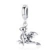 Dragon 925 Sterling Silver Dangle Charm - jolics