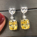 Elegant Cushion Cut Drop Earrings - jolics