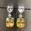 Elegant Cushion Cut Drop Earrings - jolics