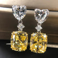 Elegant Cushion Cut Drop Earrings - jolics