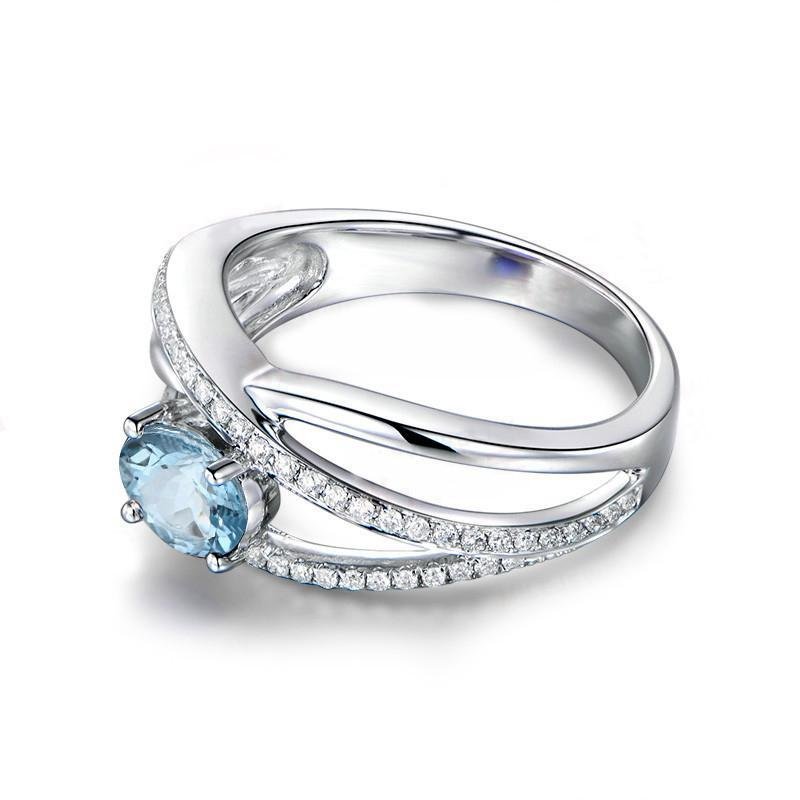 Elegant Topaz Ring with Accents - jolics