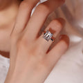 Emerald Cut Sterling Silver Ring - jolics