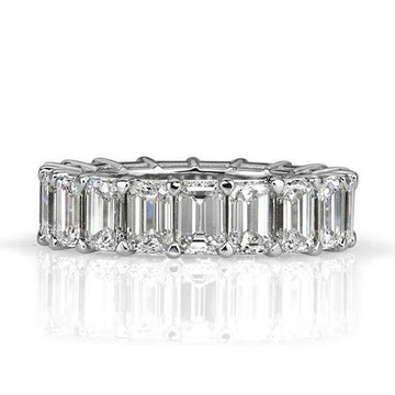 Emerald Cut Sterling Silver Women's Wedding Band - jolics