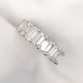 Emerald Cut Sterling Silver Women's Wedding Band - jolics