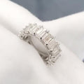 Emerald Cut Sterling Silver Women's Wedding Band - jolics