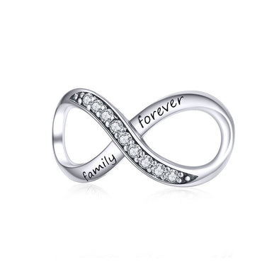 Family Forever-Infinity 925 Sterling Silver Charm - jolics