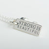 Fashion Dumbbell Engraved Vertical Bar Necklace - jolics