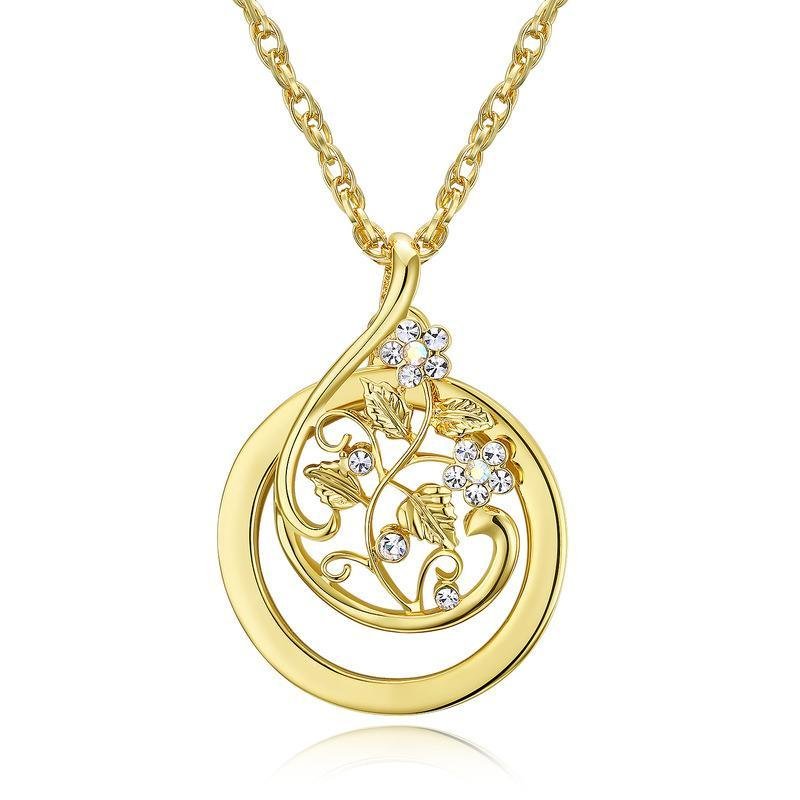 Fashion Flower Round Necklace - jolics