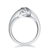 Fashion Round Cut Bypass Ring - jolics