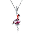 Flamingo 925 Sterling Silver Dangle Charm - jolics