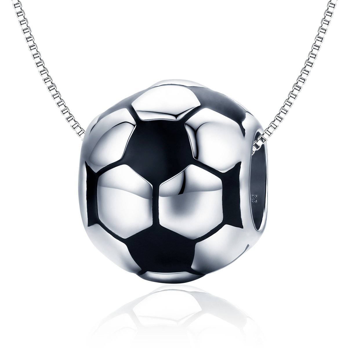 Football 925 Sterling Silver Charm - jolics