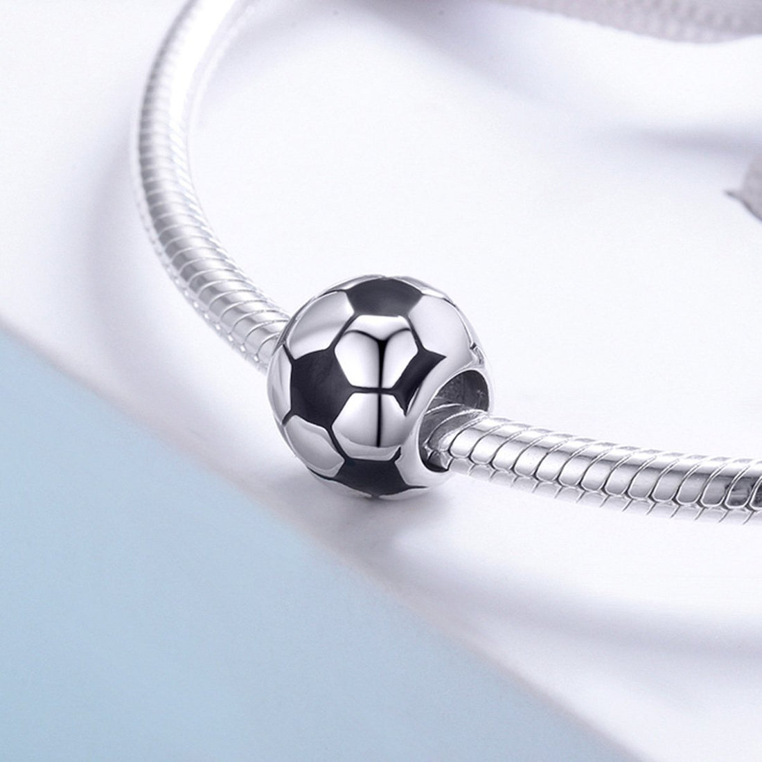 Football 925 Sterling Silver Charm - jolics