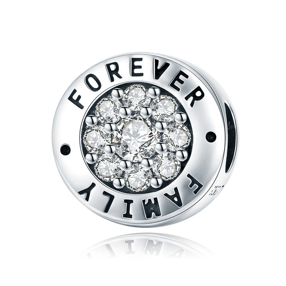 Forever Family 925 Sterling Silver Bead Charm - jolics