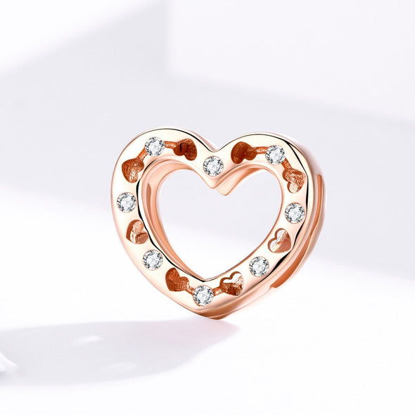 Forever Love 925 Sterling Silver Clip Charm - jolics