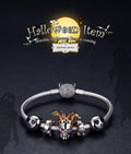 Halloween Skull with Envy Clown 925 Sterling Silver Bead Charm - jolics