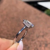 Handmade 4.0 CT Radiant Cut Under Halo 925 Sterling Silver Ring - jolics