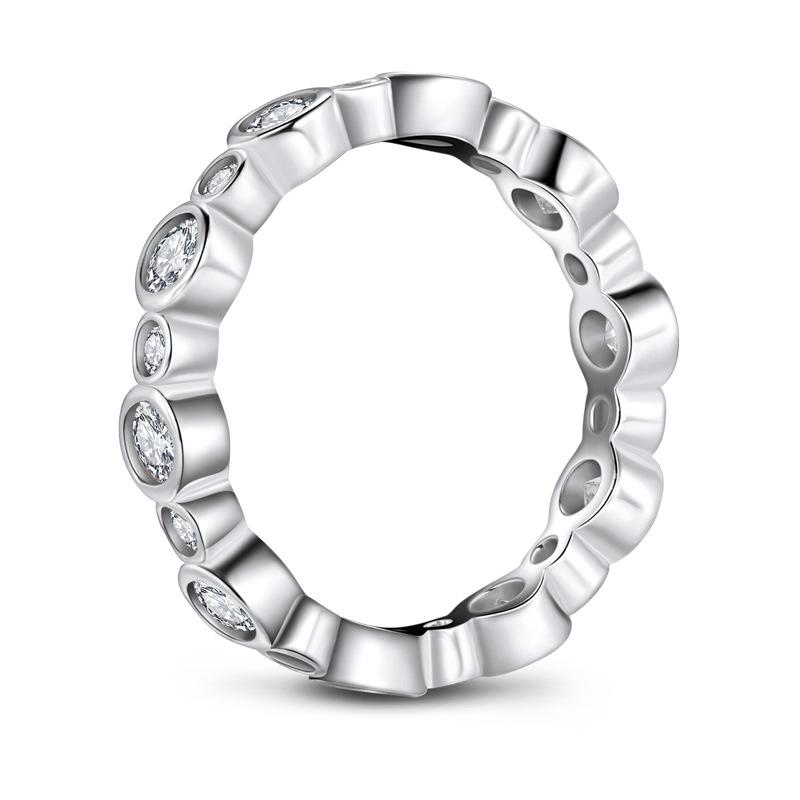 Handmade Alternating Oval & Round Sterling Silver Eternity Band - jolics