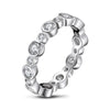 Handmade Alternating Oval & Round Sterling Silver Eternity Band - jolics