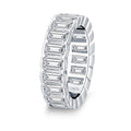 Handmade Emerald Cut Sterling Silver Eternity Ring - jolics