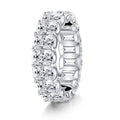 Handmade Radiant Cut Sterling Silver Eternity Ring - jolics