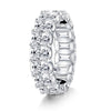 Handmade Radiant Cut Sterling Silver Eternity Ring - jolics