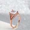 Handmade Rose Gold 3.0CT Split Band Solitaire Engagement Ring - jolics