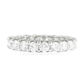 Handmade Round Cut Eternity Sterling Silver Wedding Band - jolics