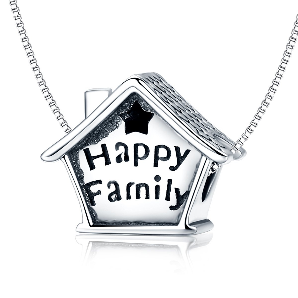 Happy Family House 925 Sterling Silver Bead Charm - jolics