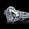 Heart Cut 925 Sterling Silver Double-Row Halo Engagement Ring - jolics