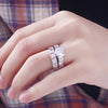 Heart Cut Created White Sapphire Wedding Set - jolics