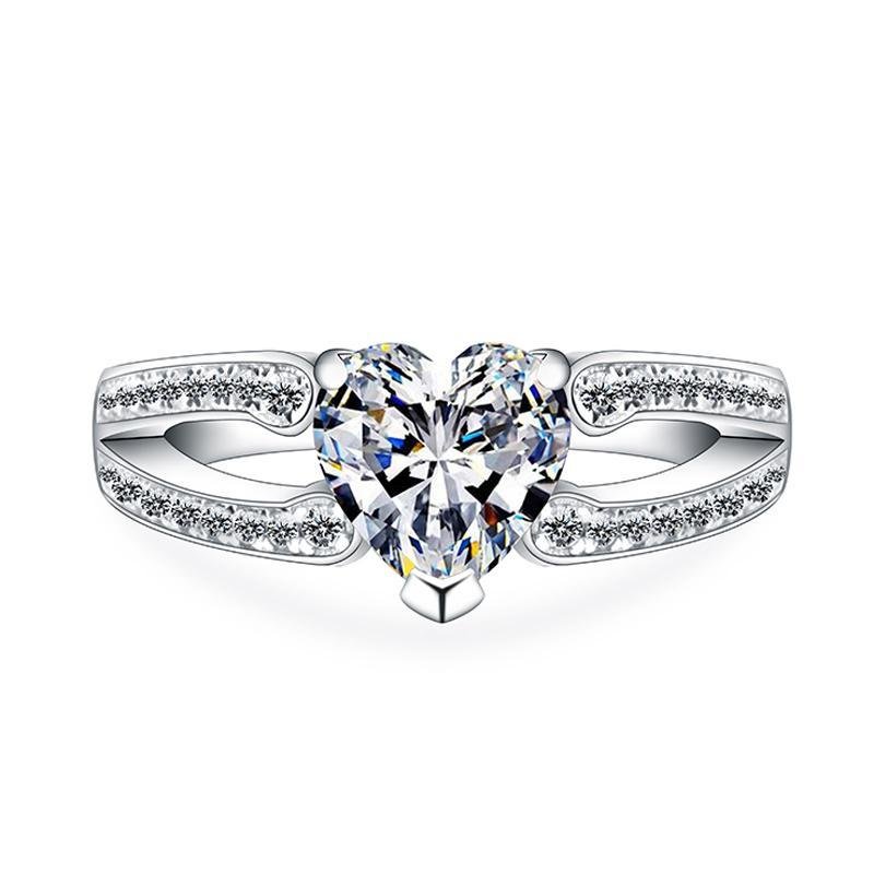 Heart Cut Split Ring - jolics