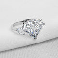 Heart Cut Three Stone Solitaire Classic Ring - jolics