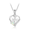 Heart Design Opal Pendant Necklace - jolics