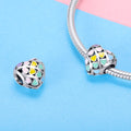 Heart Rainbow 925 Sterling Silver Bead Charm - jolics