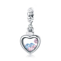 Heart Shape Memory Jar 925 Sterling Silver Charm - jolics