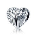 Heart Shape Wings 925 Sterling Silver Bead Charm - jolics