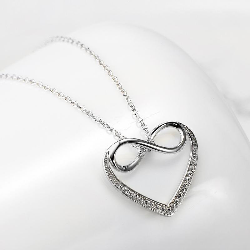 Heart- Shaped Infinity Pendant Necklace - jolics