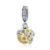 Honeycomb 925 Sterling Silver Dangle Charm - jolics