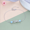 Infinity Blue Opal Silver Bracelet - jolics