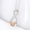 Infinity Pendant Necklace With Stones - jolics