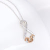 Infinity Pendant Necklace With Stones - jolics