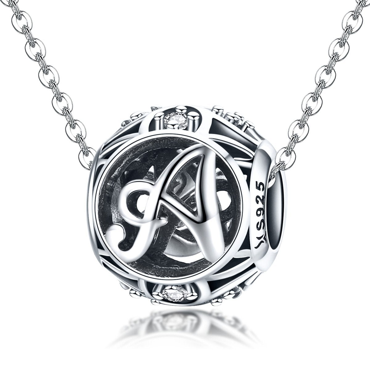 Initial Letter A-Z 925 Sterling Silver Charms for Bracelet - jolics