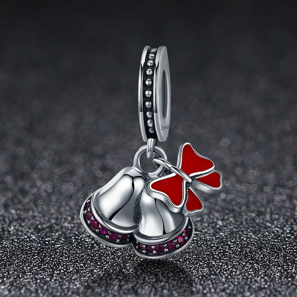 Jingle Bell 925 Sterling Silver Dangle Charm - jolics