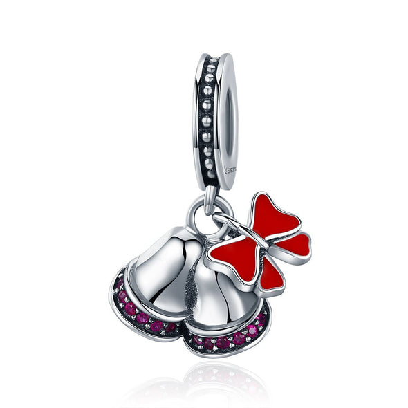 Jingle Bell 925 Sterling Silver Dangle Charm - jolics