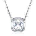 Jolics 2.0ct Cushion Cut Halo Pendant Necklace - jolics