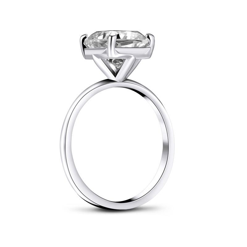 Jolics 3ct Cushion Cut Solitaire 925 Sterling Silver Ring - jolics